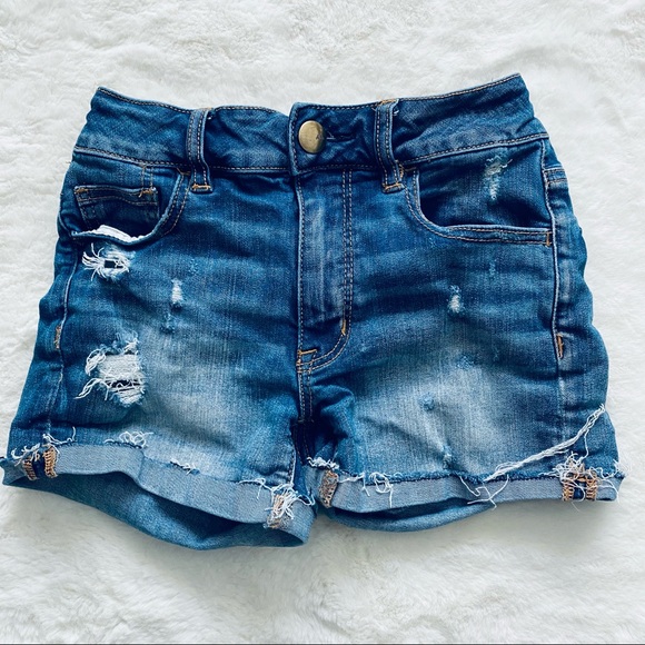 American Eagle High Rise Shortie Shorts - Picture 1 of 10